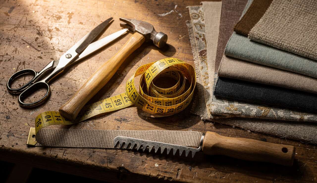 Confort et praticit&eacute; d'un kit tapissier pour d&eacute;butant