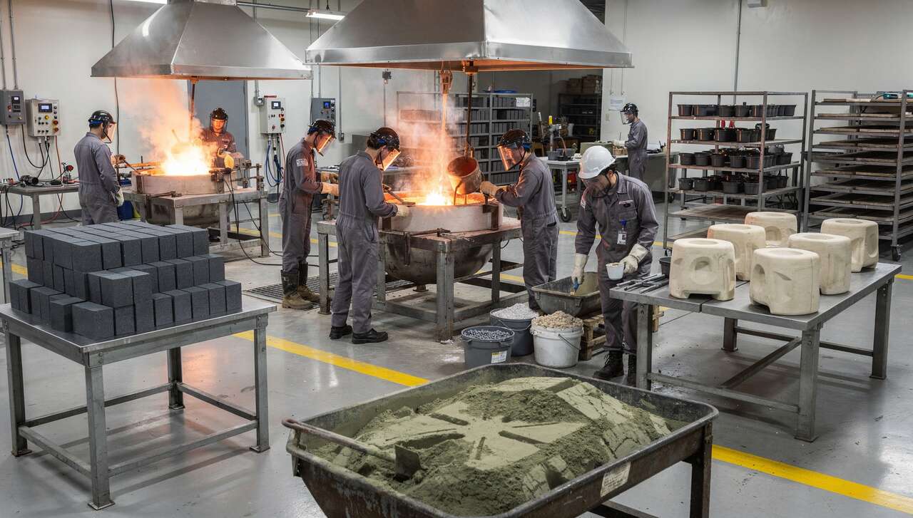 Matériaux utilisés dans l'apprentissage de la fonderie