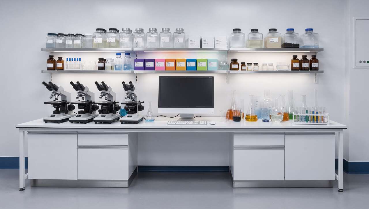 Matériel nécessaire pour un Bac Pro production en industries pharmaceutiques, alimentaires et cosmétiques.