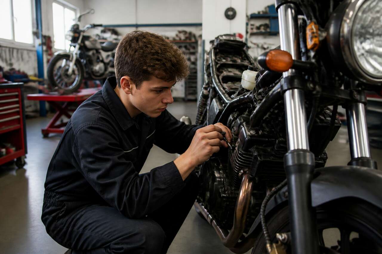 Présentation du bac pro maintenance des véhicules option c motocycles